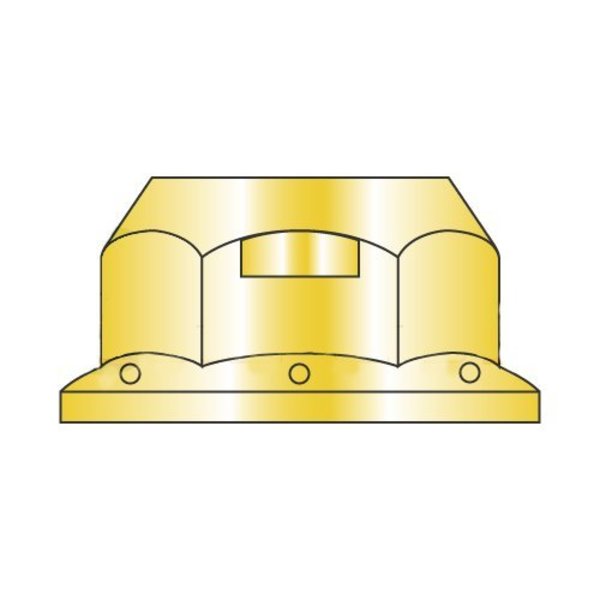 Newport Fasteners Lock Nut, 3/8"-16, Steel, Grade G, Yellow Zinc, 1250 PK 437049